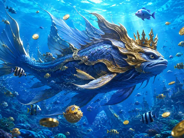 ภาพ Dragon Fishing II 1 แสดงบรรยากาศเกมตกปลาใต้น้ำพร้อมองค์ประกอบภาพที่โดดเด่น